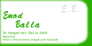 emod balla business card