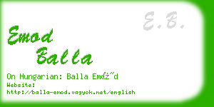 emod balla business card